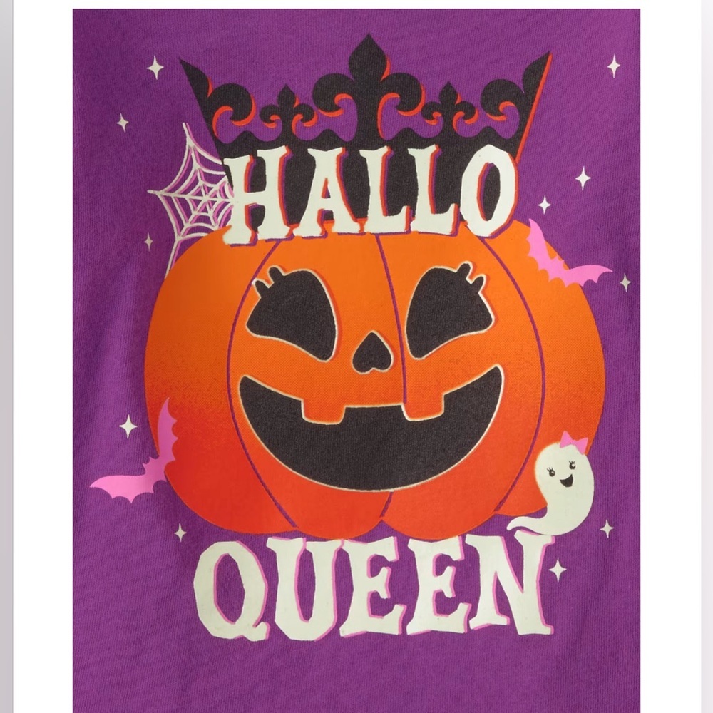 Brand New Toddler Girls Glow In The Dark Halloween T-Shirt, Size 3T, NWT - Picture 2 of 5